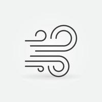 Vector Wind Flows concept icon in thin line style