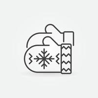 Mittens vector thin line concept icon or symbol