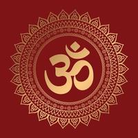 Om Hindu Symbol with Mandala vector