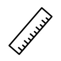 ruler outline icon vector