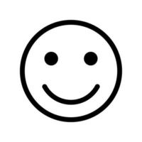 smile outline icon vector