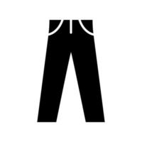 icono de pantalón plano vector