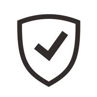 protect shield icon vector