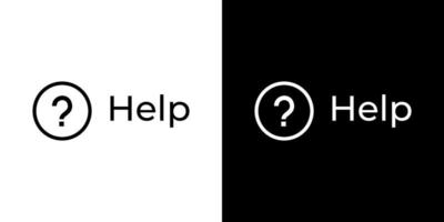 Help, question mark icon vector in clipart style