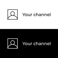 Your channel icon vector. Streaming video app menu vector