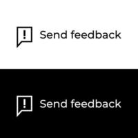 Send feedback menu icon vector in clipart style