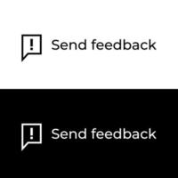 Send feedback menu icon vector in clipart style