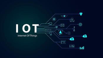 Abstract Internet of things Concept city 5G.IoT Internet of Things communication network Innovation Technology Concept Icons. Connect wireless devices and networking Innovation Technology. vector