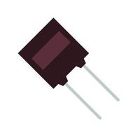 Resistor. Electrical engineering and electronics with two pins on white background vector