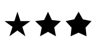 Black Star Icon Vector on White Background