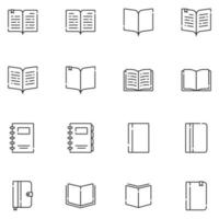 Book Line Icon Set vector