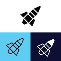 illustration vector and logo Rocket. sign from modern collection for mobile concept and web apps design. Nice design perfect.