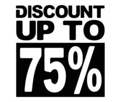 Design discount sale offer up to 75 percent vector