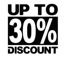 Design Discount Sale Offer 30 percent vector