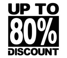 Design Discount Sale Offer 80 percent vector