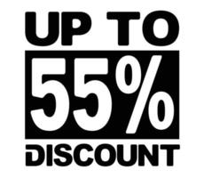 Design Discount Sale Offer 55 percent vector