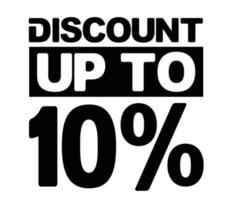 Design discount sale offer up to 10 percent vector