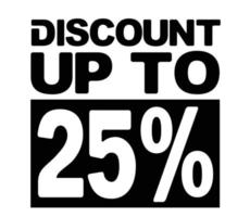 Design discount sale offer up to 25 percent vector