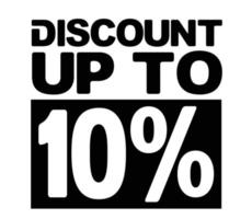 Design discount sale offer up to 10 percent vector