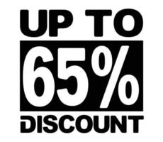 Discount Sale Offer 65 percent vector