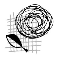 Abstract vector doodle collage in boho style. Minimal composition for social media design, prints, postcards, headers, templates