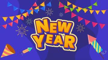 Modern New Year 2023 Flat Background Vector Design great to include in your new year 2023 projects or many other similar purposes