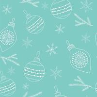 patrones sin fisuras con copos de nieve y adornos navideños vector