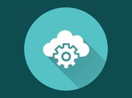 Secure cloud computing icon for graphic and web design. vector