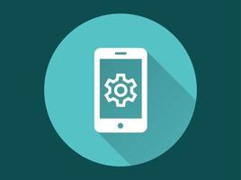 Mobile security icon for graphic and web design. vector