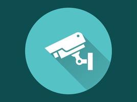 Surveillance camera icon for graphic and web design. vector