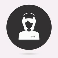 Nurse - vector icon. Illustration isolated. Simple pictogram.