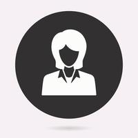 mujer de negocios - icono de vector. ilustración aislada. pictograma sencillo. vector