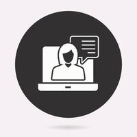 Online Consulting - vector icon. Illustration isolated. Simple pictogram.