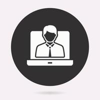 Online Consulting - vector icon. Illustration isolated. Simple pictogram.