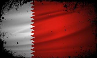 Abstract Bahrain flag background vector with grunge stroke style. Bahrain Independence Day Vector Illustration.