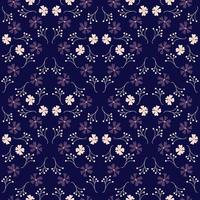 Wildflowers seamless vector pattern