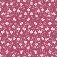 Seamless wildflowers pattern vector