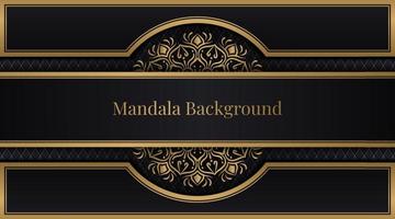 Luxury mandala background, round gold decoration vector