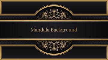 Luxury mandala background, round gold decoration vector