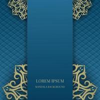 blue background, with mandala decoration vector