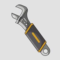 wrench yellow and gray illustration vector