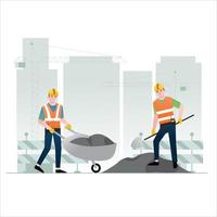 construction worker illustration vector