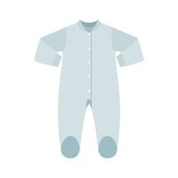 Longsleeve baby jumpsuit in flat syle isolated on white background. Vector illustration.