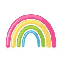 icono de arco iris en estilo plano aislado sobre fondo blanco. ilustración vectorial vector