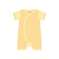 icono de mameluco de traje de bebé en estilo plano aislado sobre fondo blanco. ilustración vectorial vector