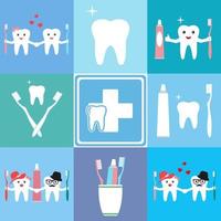 Medical banners design with dental equipment vector