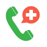 Calling a doctor by phone vector