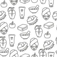 Black and White Spa Pattern vector