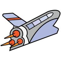 ilustración de nave espacial de dibujos animados vector