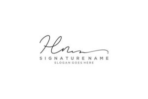 plantilla de logotipo de firma de letra hn inicial diseño elegante logotipo signo símbolo plantilla vector icono